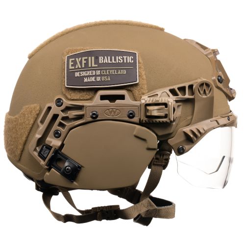 EXFIL Ballistic Ear Covers and EXFIL Ballistic Visor Coyote Brown #6